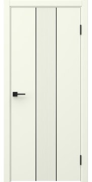 Межкомнатная дверь Вектор 9 эмаль RAL 9010, черный молдинг — 1548