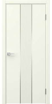 Межкомнатная дверь Вектор 9 эмаль RAL 9010, молдинг серебро — 1547